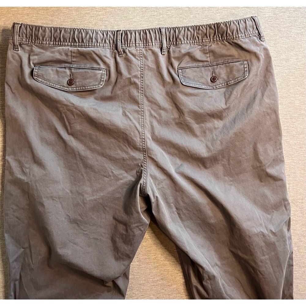 Lands End Mens Casual Pants Gray Pockets Flat Front Drawstring Stretch XXL 44-46 - Picture 4 of 9